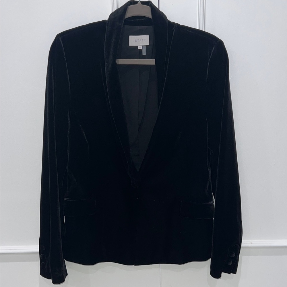 1. State Midnight Velvet Blazer